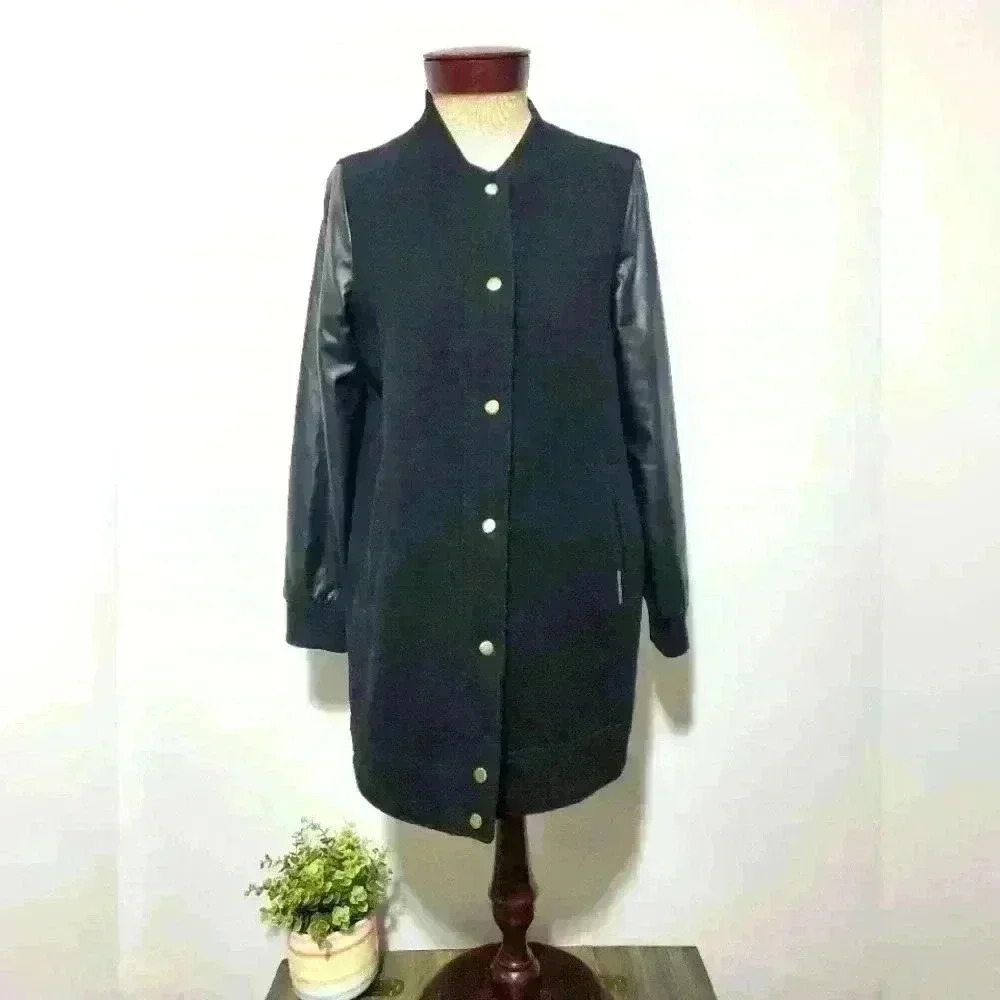 Bike Repair Shop Beanpole Wool Black Relaxed Fit Jacket. Size 85 Korean (2 Us)
